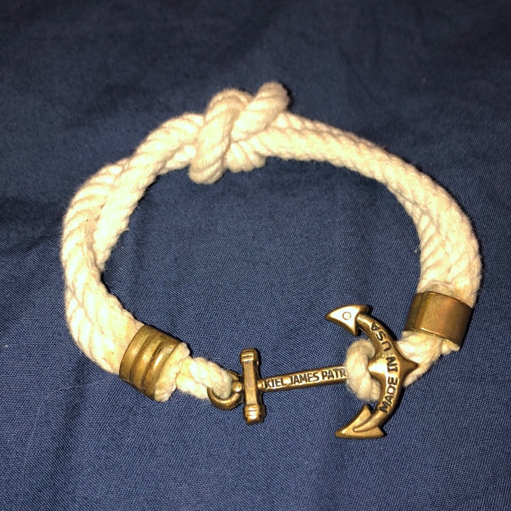 Kiel James Patrick Cream Rope Anchor Bracelet